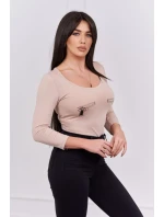 Body s potlačou pištole béžovej