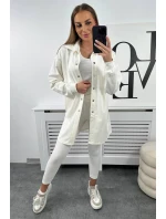 Trojdielna súprava blúzky, topu a legín vo farbe ecru