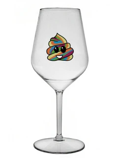 DUHOVÉ VESELÉ EE - priehľadný nerozbitný pohár na víno 470 ml