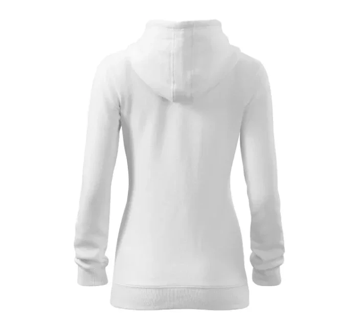 Trendy mikina na zips pre ženy biela Trendy mikina na zips pre ženy biela