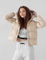 Dámska bunda D4Z21-KUDP203 béžová - 4F