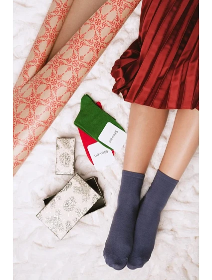 Hladké dámské ponožky 037