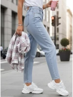 Dámske džínsy mom fit svetlomodré FashionStreet UY2859