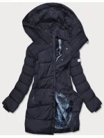 Tmavomodré asymetrické dámske sako (M-21113) Tmavomodré asymetrické dámske sako (M-21113)