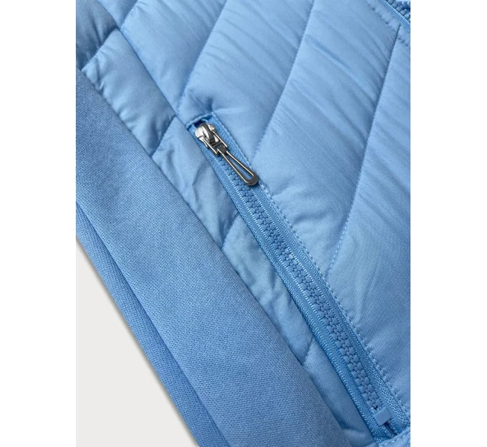 Svetlomodrá dlhá dámska mikina s kapucňou LHD (AMG-163) Svetlomodrá dlhá dámska mikina s kapucňou LHD (AMG-163)