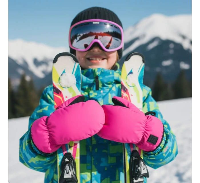 Meteor Juna zimné rukavice XXS ružová/čierna Meteor Juna zimné rukavice XXS ružová/čierna