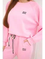 Dámska súprava z viskózy s mikinou a nohavicami svetloružová Dámska súprava z viskózy s mikinou a nohavicami svetloružová