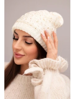 Dámska čiapka Amira K359 ecru