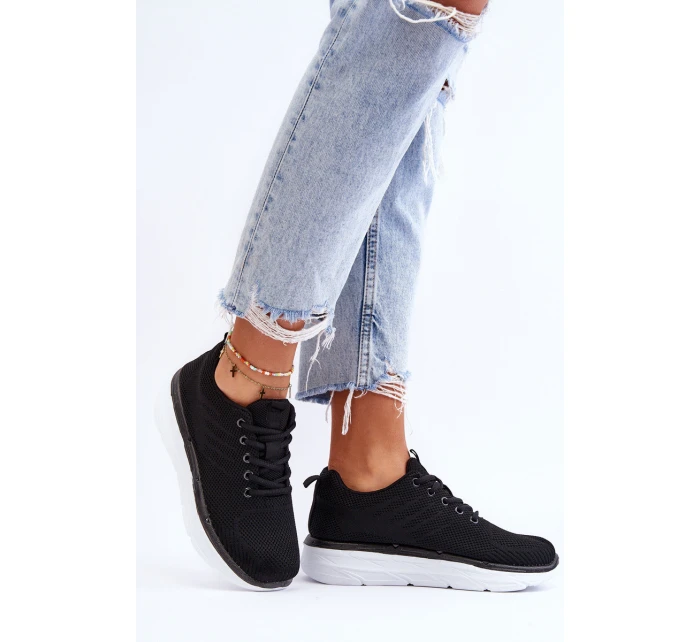 Dámská šněrovací sportovní obuv Černá model 21622857 - Boto