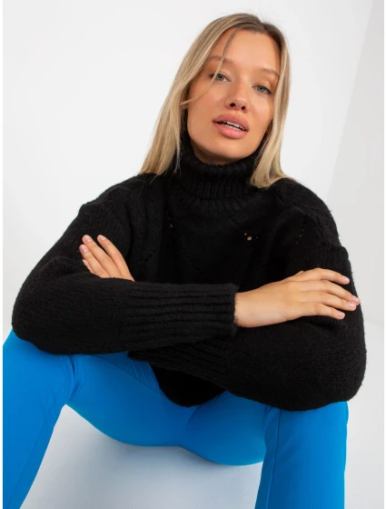 Dámsky sveter LC SW 3019 čierny