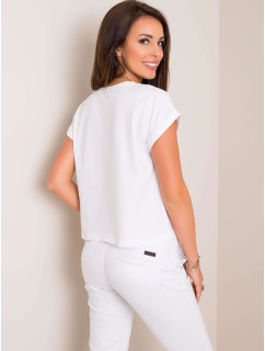 Základné biele bavlnené tričko