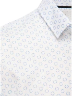 Pánska biela košeľa FashionStreet DX2438 Pánska biela košeľa FashionStreet DX2438