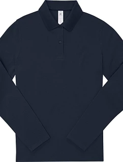 B&C My Polo 180 LSL /women Dámske polo tričko s dlhým rukávom z piké 01.W462 námornícka modrá