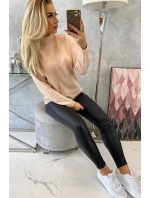 Polovičný sveter s rolákom tmavo púdrovo ružový