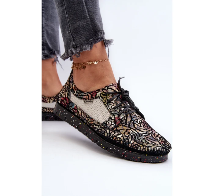 Dámské vzorované polobotky model 21659472 Černé - Maciejka