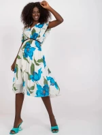 Dámske šaty DHJ SK N13198 2.64P modrá a biela - FPrice