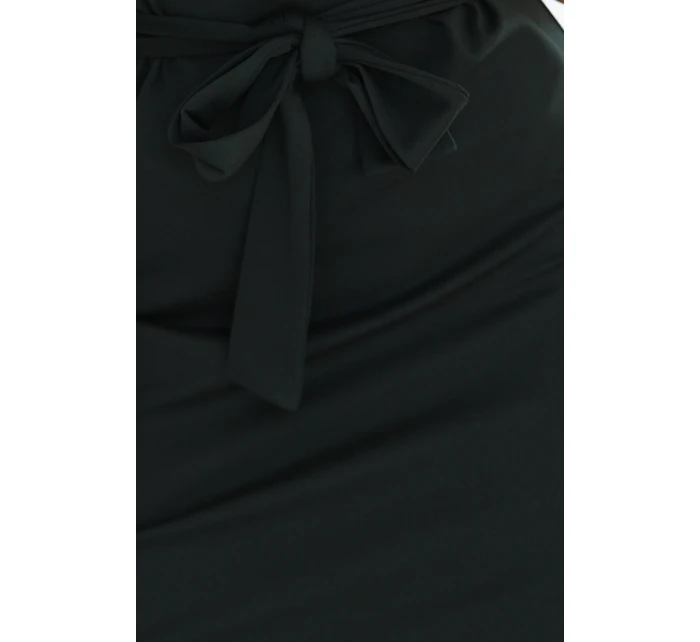 240-7 ROXI šaty s asymetrickou sukňou a opaskom - KHAKI 240-7 ROXI šaty s asymetrickou sukňou a opaskom - KHAKI