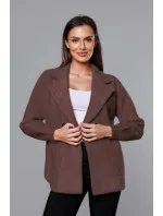 Krátky prehoz cez oblečenie typu alpaka v tmavo kakaovej farbe (CJ65)