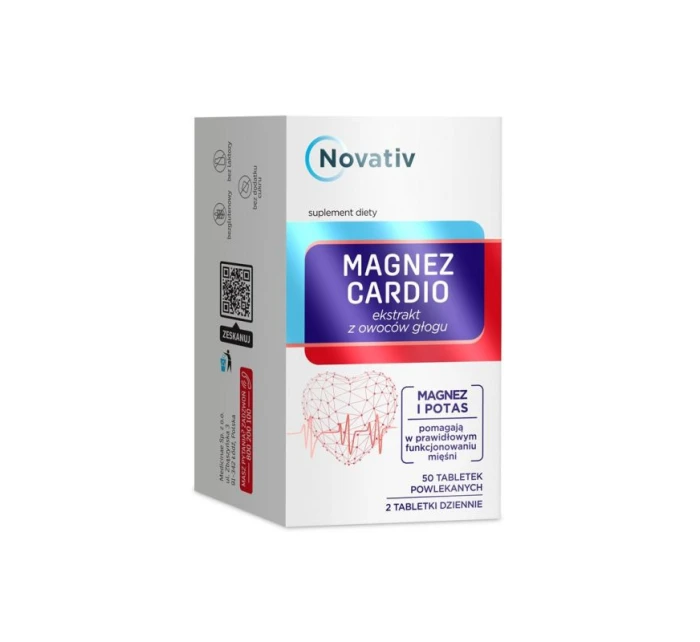 Novativ Magnesium Cardio 50 filmom obalených tabliet Novativ Magnesium Cardio 50 filmom obalených tabliet