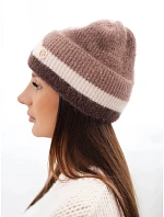 Dámská čepice beanie žebrovaná s ozdobou model 22555049 - K-Fashion