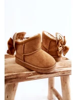 Dziewczęce Ocieplane Śniegowce Z Kokardkami Camel Meriva Dziewczęce Ocieplane Śniegowce Z Kokardkami Camel Meriva