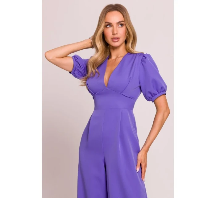 model 20970752 Kombinéza s puff rukávy světle fialová - Moe