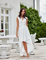 Večerné šaty SUK0410 biele - Roco Fashion