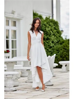 Večerné šaty SUK0410 biele - Roco Fashion