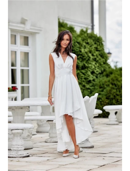 Večerné šaty SUK0410 biele - Roco Fashion