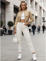 Dámske džínsy UY2860 cream - FashionStreet