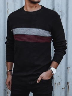 Pánsky čierny sveter FashionStreet WX2209