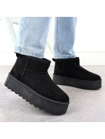 Dámske semišové snehové topánky čierne Potocki 16322