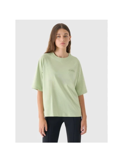 Dámske tričko oversize s potlačou 4F 4FRAW24TTSHF2583-43S