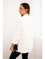 Sako s klopami elegantné ecru