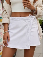 Dámska džínsová sukňa-šortky biela FashionStreet SY0500
