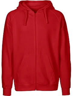 Neutral O 63301 Pánska mikina s kapucňou z bio bavlny 77.6331 červená