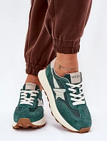 Zamszowe Buty Sportowe Damskie Na Platformie Vinceza 66720 Zielone