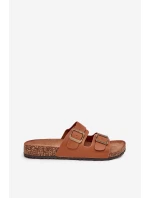 Dámské sandály na korkové platformě s přezkami Camel model 21704312 - EVENTO Dámské sandály na korkové platformě s přezkami Camel model 21704312 - EVENTO