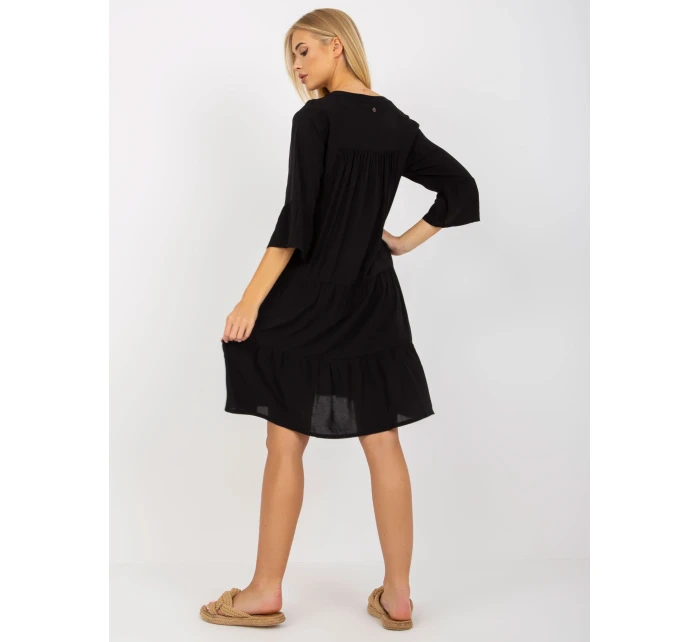 Šaty D73761M30214A6EN čierne