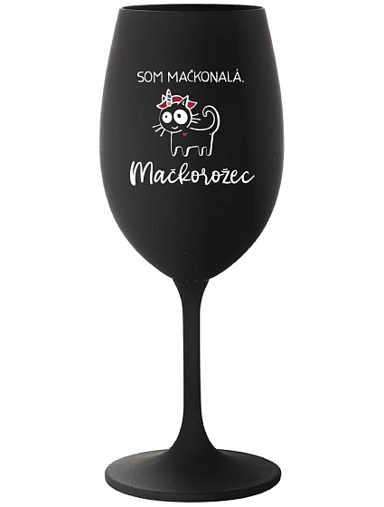 I AM MAGICONAL. MAGICOROŽEC - čierny pohár na víno 350 ml