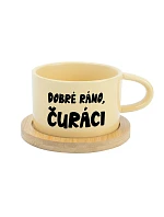 DOBRÉ RÁNO, DICKERS - žltý pohár na makrónky 200 ml