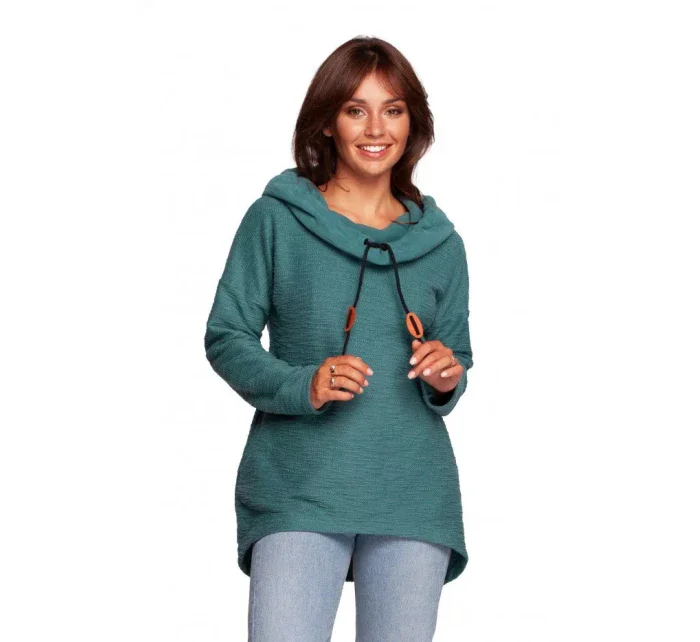 Dámsky sveter s kapucňou B249 - BE