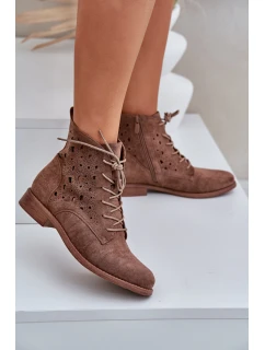 Šněrovací boty model 21954777 hnědé - S.Barski