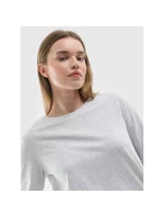Dámské oversize hladké tričko s dlouhým rukávem model 21432182 - 4F