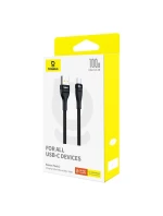 Baseus Flash 2 USB-USB C kábel 100W 1m (čierny) Baseus Flash 2 USB-USB C kábel 100W 1m (čierny)