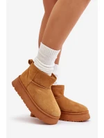 Nízké dámské sněhule na platformě s podšívkou Camel model 21673113 - EVENTO