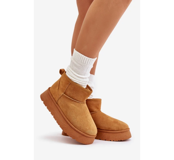 Nízké dámské sněhule na platformě s podšívkou Camel model 21673113 - EVENTO