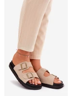 Dámské Sandály Na Platformě S Přezkami Béžové model 21688711 - Boto