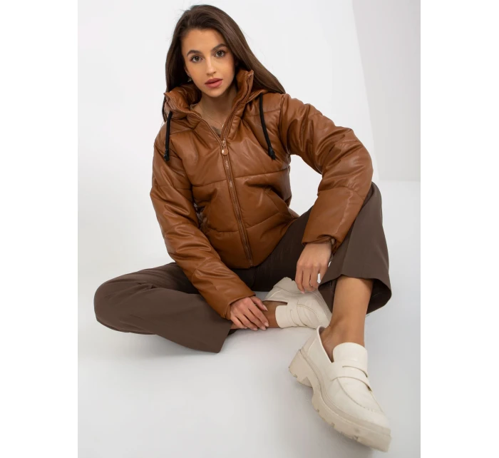 Dámska bunda NM KR H 923 svetlo hnedá