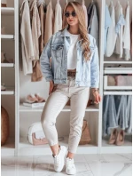 Dámské volnočasové kalhoty s páskem light beige Dstreet model 21987141 - FashionStreet